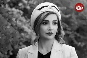 عکس؛ استایل کلاسیک «شبنم قلی‌خانی» در دبی؛ کلاه سفید و جاکت خط‌دار