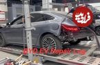 ببینید؛ مراحل دیدنی تعمیر و بازسازی یک خودروی BYD Han تصادفی