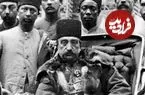 عکس| سفر به ایران قدیم؛ ناصرالدین شاه سوار بر سه‌چرخه در حال شربت‌خوری