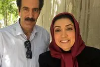 عکس| سفر زمان؛ عکس یادگاری «نگار عابدی» و «مهران مدیری» در پشت‌صحنه «دورهمی»