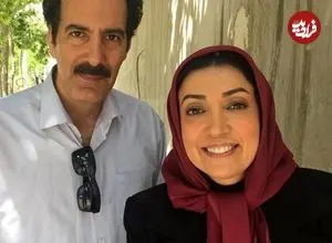 عکس| سفر زمان؛ عکس یادگاری «نگار عابدی» و «مهران مدیری» در پشت‌صحنه «دورهمی»