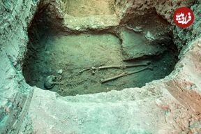 (تصاویر) کشف اسکلت بانوی اشکانی در تپه اشرف اصفهان