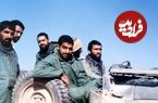 عکس؛ سفر در زمان؛ «سردار سلیمانی در حال میوه خوردن با 3 همرزم اش در جبهه»؛ دهه 60