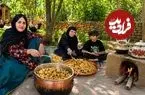 ببینید| غذای روستایی در ایران؛ پخت عدس پلو نذری برای ماه محرم در روستا
