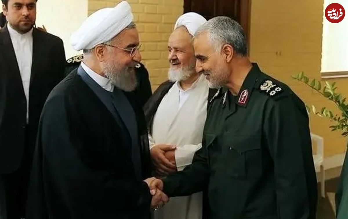 عکس؛ سفر به تاریخ؛ ملاقات «حسن روحانی» با «زینب و نرجس، دختران سردار سلیمانی»؛ سال 98