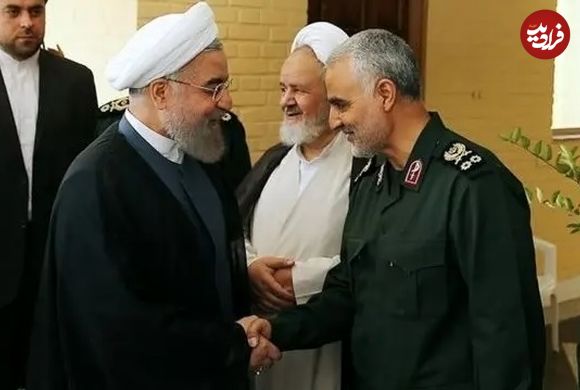 عکس؛ سفر به تاریخ؛ ملاقات «حسن روحانی» با «زینب و نرجس، دختران سردار سلیمانی»؛ سال 98