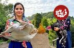 ببینید؛ غذای روستایی در ایران؛ کباب بوقلمون شکم پر در تنور