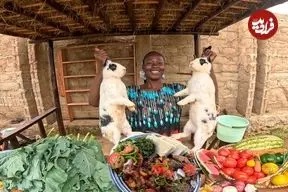 ویدئو| غذای روستایی در کنیا؛ پخت یک غذای سنتی با خرگوش و سبزیجات