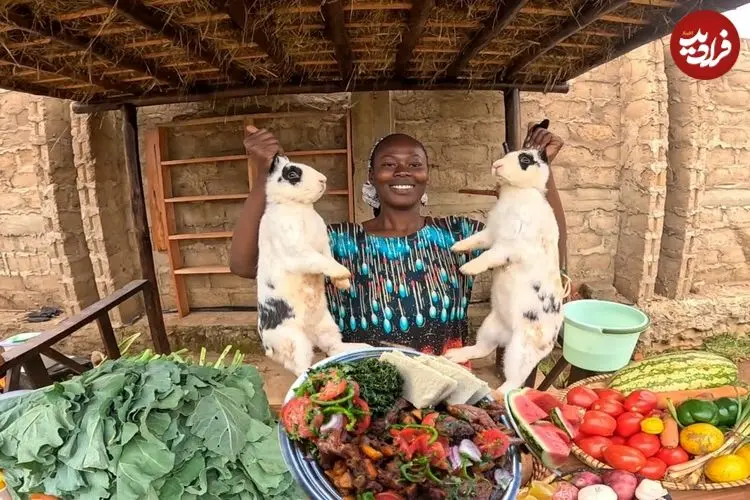 ویدئو| غذای روستایی در کنیا؛ پخت یک غذای سنتی با خرگوش و سبزیجات