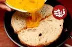 ببینید| طرز تهیه ساندویچ تخم مرغ برای شام به روش چینی ها