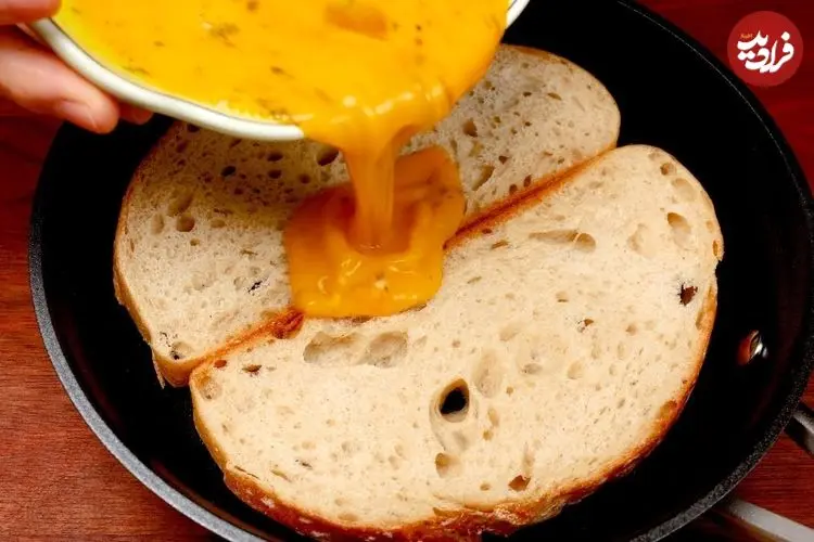 ببینید| طرز تهیه ساندویچ تخم مرغ برای شام به روش چینی ها