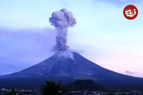 ببینید| فوران آتشفشان کانلاون در مرکز فیلیپین