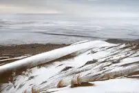 تصاویر تازه و تماشایی از برف در کویر مرنجاب