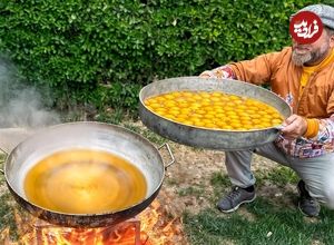 ببینید؛ غذای روستایی در آذربایجان؛ پخت یک غذای سنتی با گوجه و تخم مرغ