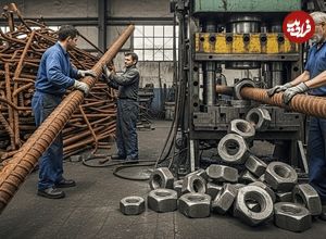 ببینید| مراحل تولید مهره از طریق بازیافت میلگردهای زنگ زده در پاکستان