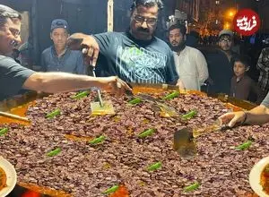 ببینید؛ غذای خیابانی در پاکستان؛ پخت خوراک جگر و فلفل پر طرفدار در پیشاور 