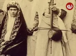 عکس| سفر زمان؛ عروس قاجاری در کنار «زن رقاص و زنان مطرب»