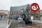 عکس| سفر به تاریخ؛ نمایی جالب از «میدان حسن آباد تهران»؛ سال 1310