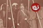 عکس| سفر زمان؛ تصویری از «ناصرالدین شاه» در حال سان دیدن از نیروهای نظامی در میدان مشق