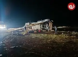 عکس| واژگونی مرگبار در یزد