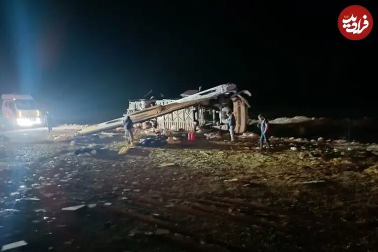 عکس| واژگونی مرگبار در یزد
