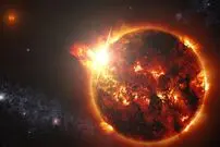 (عکس) انفجار لکه خورشیدی رو به زمین