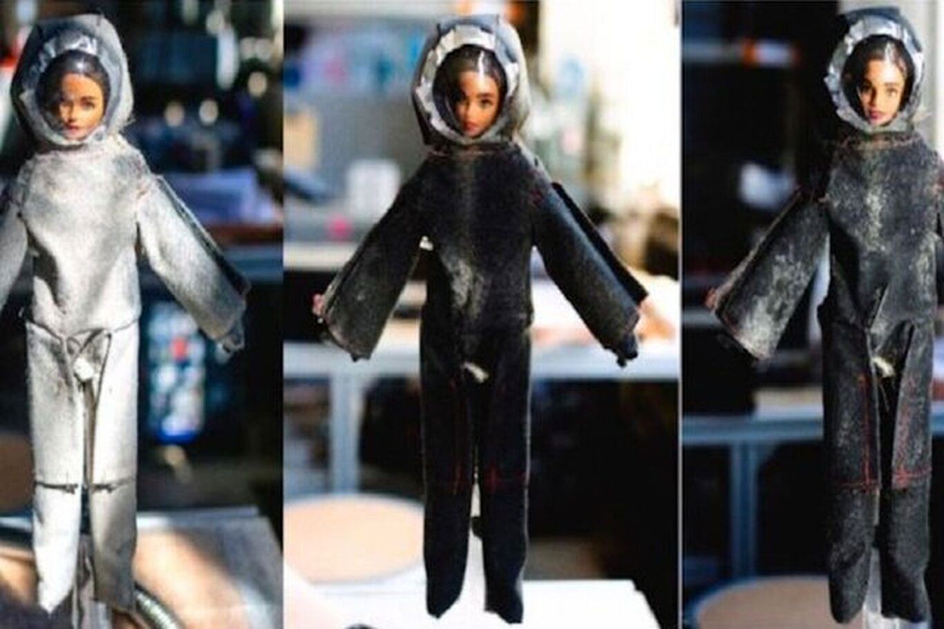 عروسک باربی به کمک آزمایش پاکسازی لباس‌های فضایی آمد