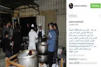 عکس/ سردار سلیمانی سر دیگ نذری