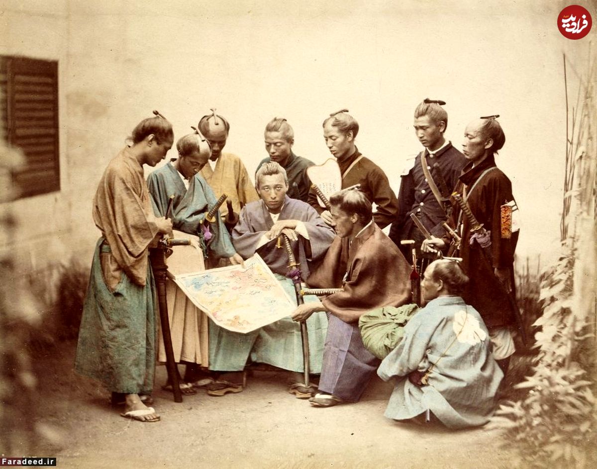 تصاویر/ آلبوم منحصر به فرد از سامورائی ها سال 1860