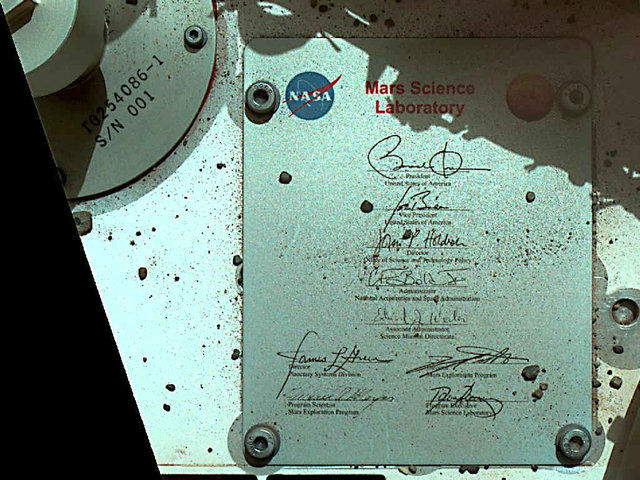 عکس/ امضای اوباما در مریخ ماندگار شد