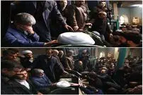 عکس/ تاثر و ناراحتی علی مطهری در کنار پیکر بی‌جان آیت‌الله هاشمی