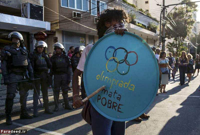 تصاویر/ اعتراض برزیلی‌ها به برگزاری المپیک