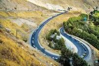 (عکس) طبیعت زیبای زمستانی در جاده چالوس