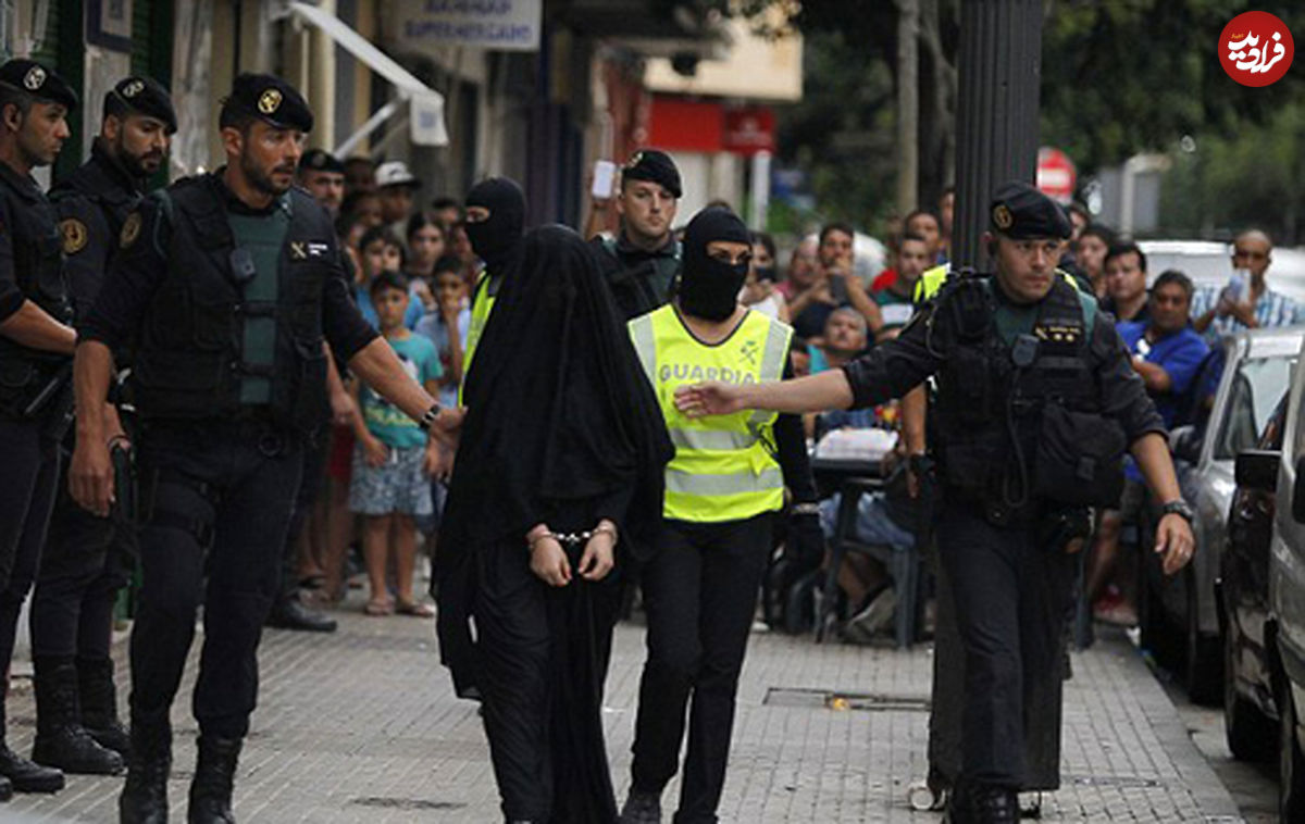 (تصاویر) دستگیری زن داعشی در اسپانیا