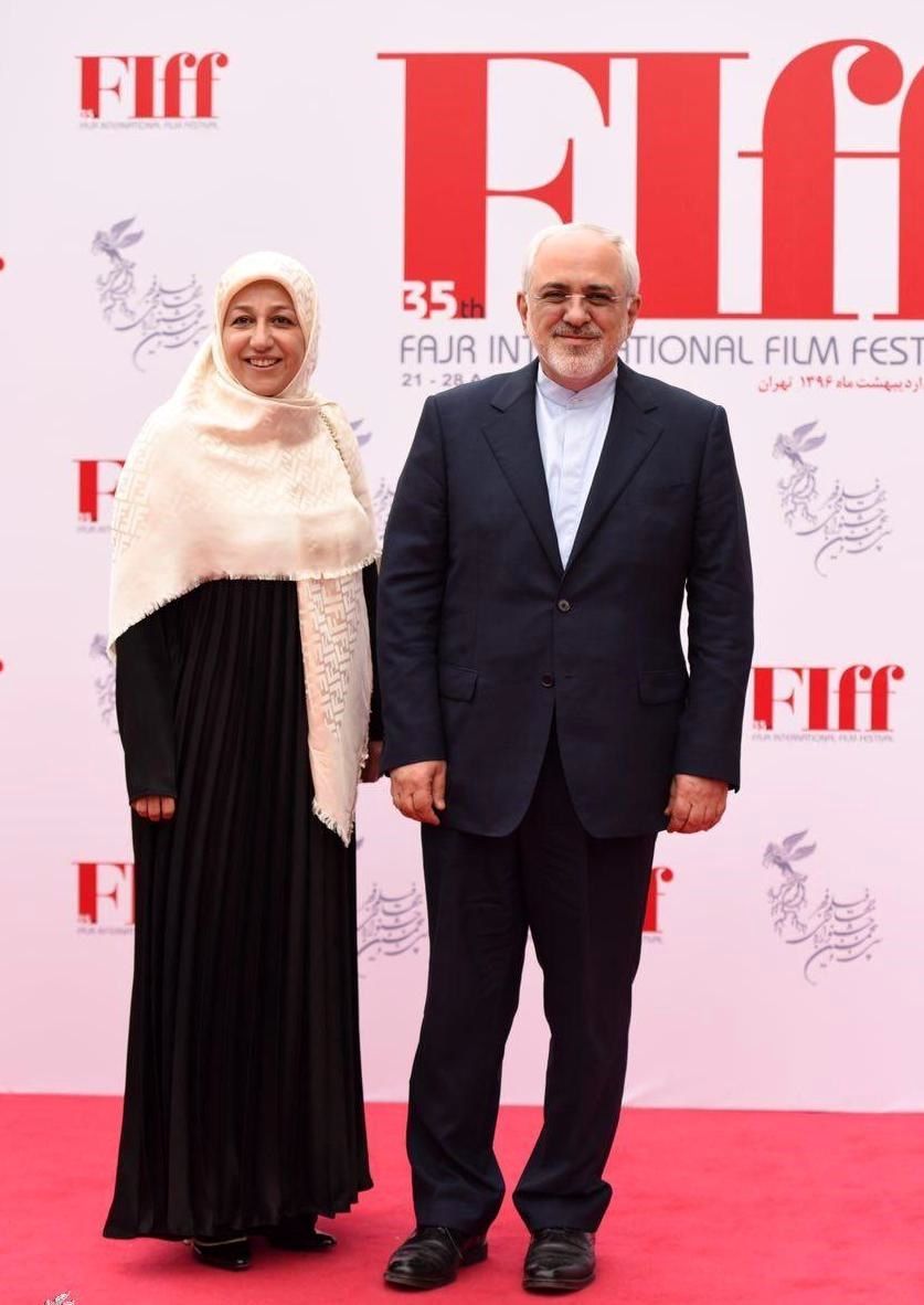 عکس/ ظریف و همسرش در اختتامیه یک جشنواره