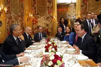 تصاویر/شام اولاند و اوباما در رستوران‌مجلل