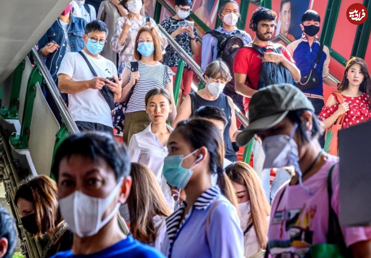 تذکر رعایت بهداشت با پهباد در چین