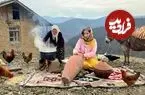 ببینید| غذای روستایی در ایران؛ تهیه کره خانگی و پخت نان تافتون در تنور