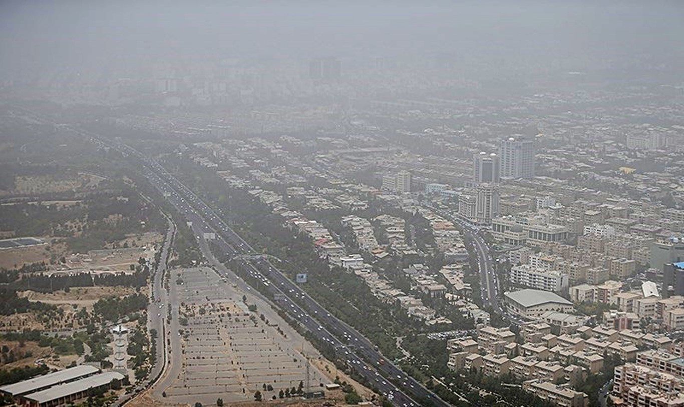 (عکس) ۱۲ منقطه تهران در وضعیت قرمز کیفیت هوا
