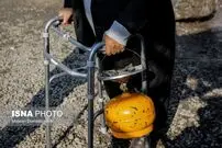 (تصاویر) صف طولانی توزیع گاز در مشهد