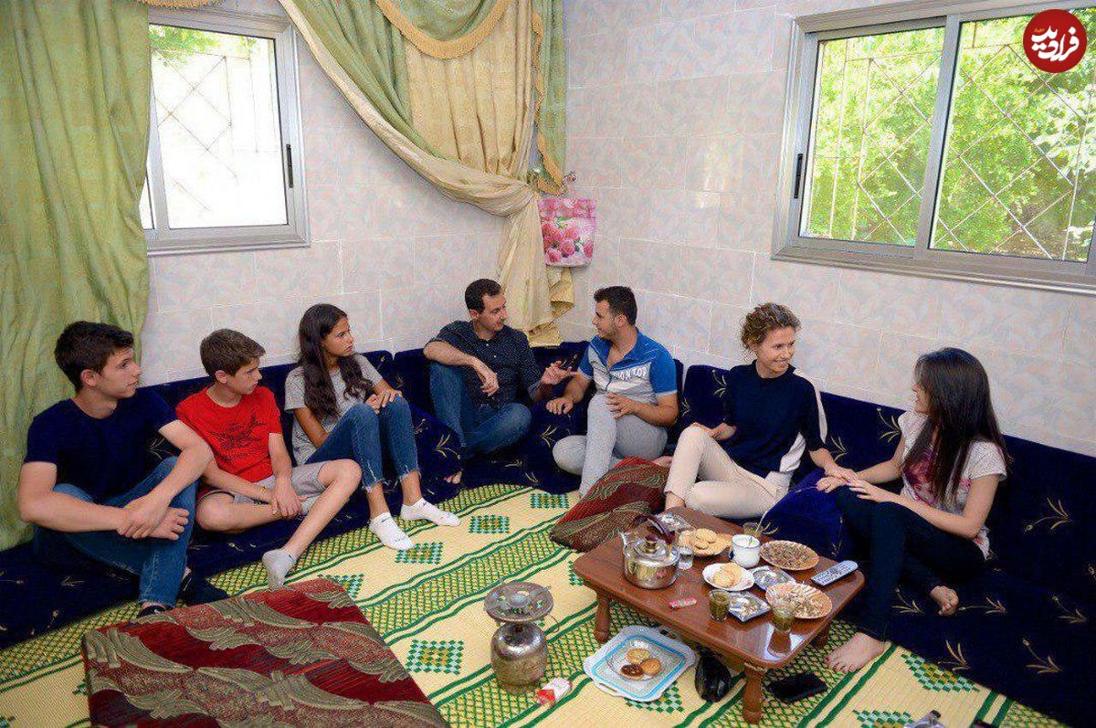 عکس و فیلم/ گشت و گذار بشار اسد به همراه خانواده در شهر
