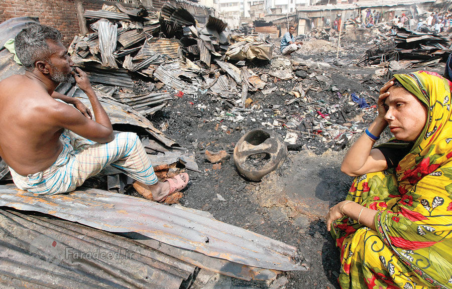 آتش سوزی مهیب در بنگلادش
