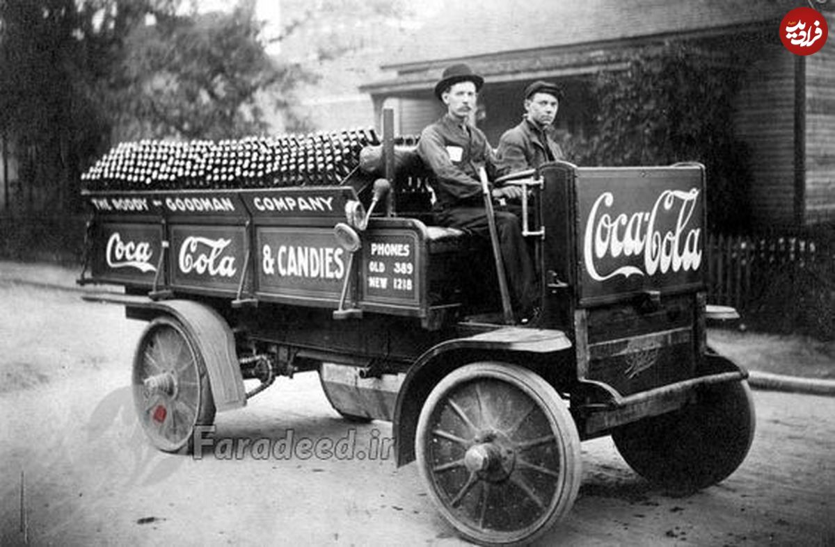 عکس/ خودروی باربری کوکاکولا در 1909 میلادی