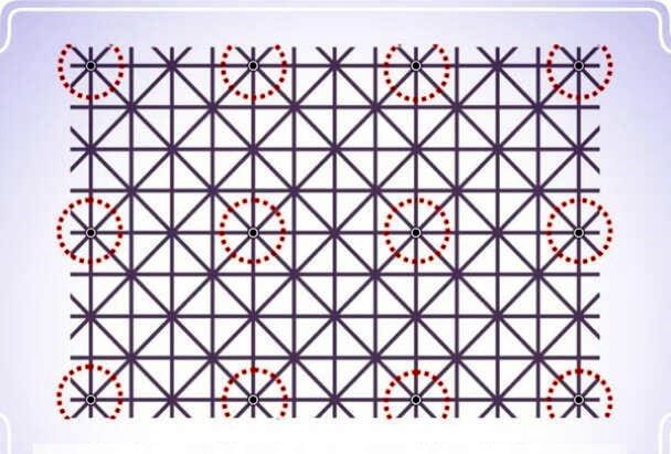 چند نقطه سیاه روی شبکه خطوط وجود دارند؟ (تست خطای دید)