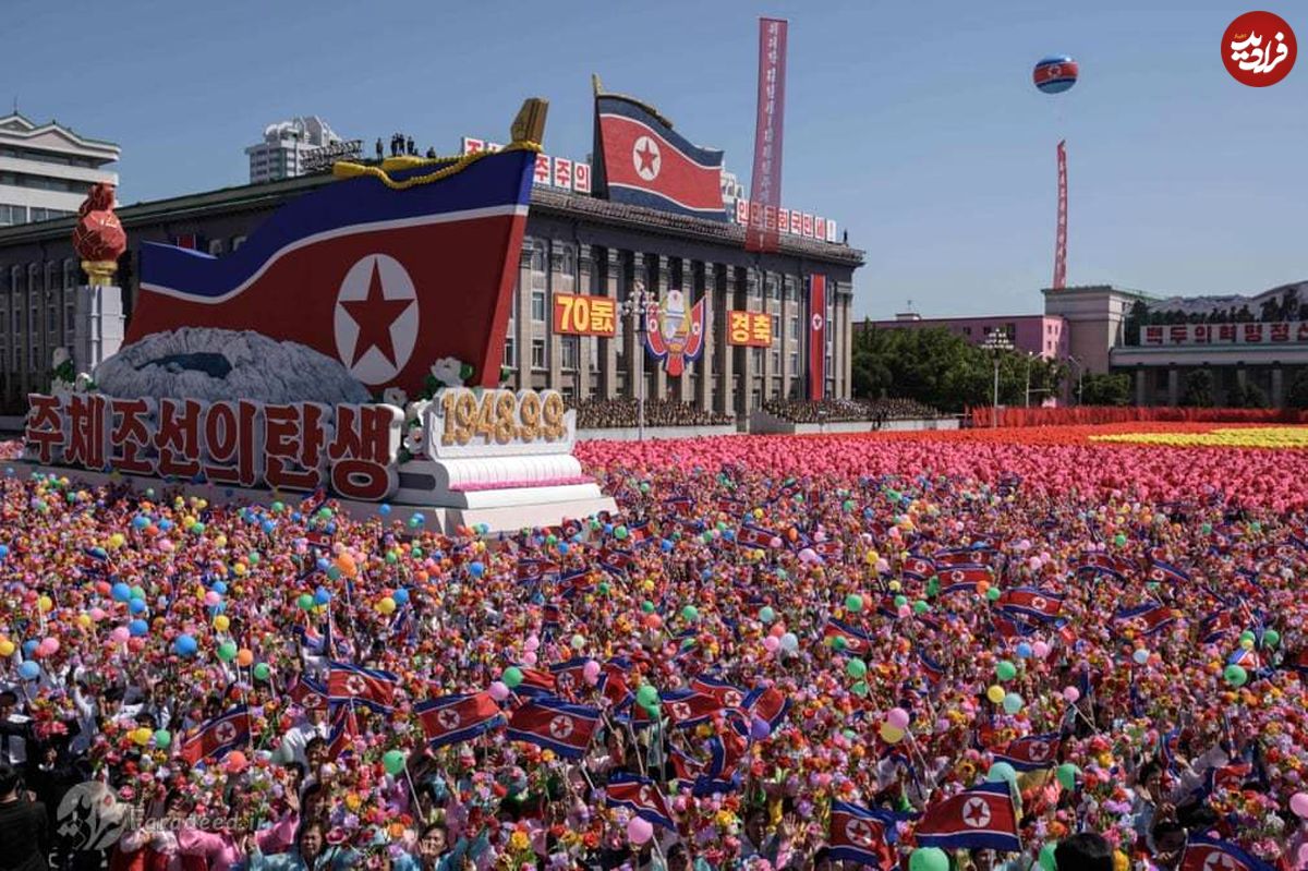 تصاویر/ شباهت جشن استقلال کره شمالی با افتتاحیه المپیک