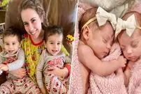 (تصاویر) این زوج جوان برای دومین بار به فاصله ۱۳ ماه صاحب دوقلو شدند