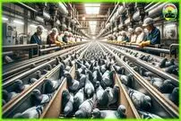 (ویدئو) فرآیند پرورش میلیون ها کبوتر برای گوشت توسط کشاورزان چینی