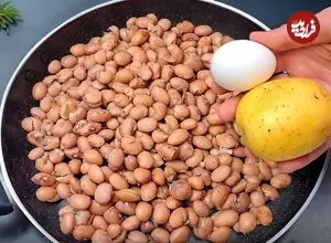 ببینید| طرز تهیه یک غذای ساده و بدون گوشت با لوبیا چیتی