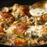 ببینید| طرز تهیه ران مرغ سرخ شده با قارچ؛ یک شام ایتالیایی جدید و خوشمزه