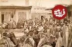 عکس| سفر به دوران قاجار؛ پیرمرد بارفروش با الاغ هایش در بازار
